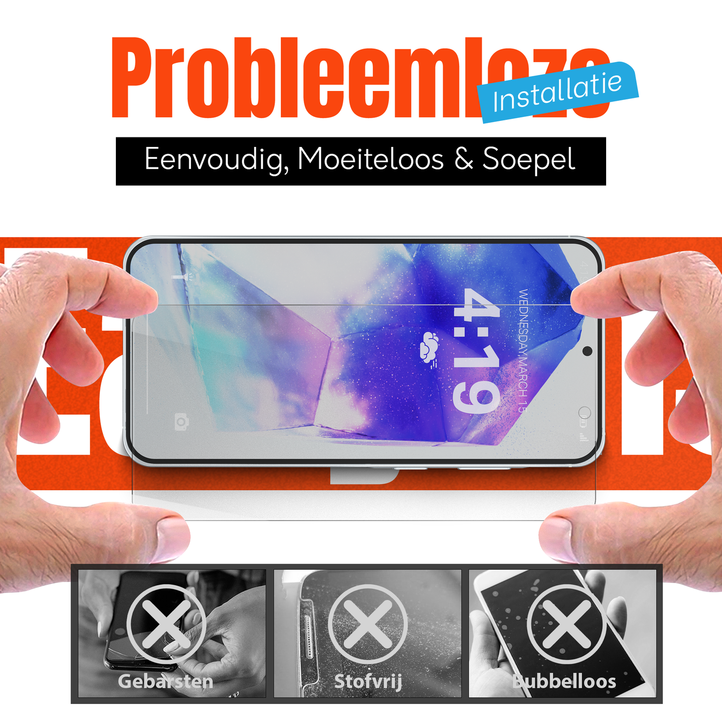 My Case Combo: Transparante Hoes met 2 Screenprotectors voor Samsung Galaxy A55 – Extra Veiligheid