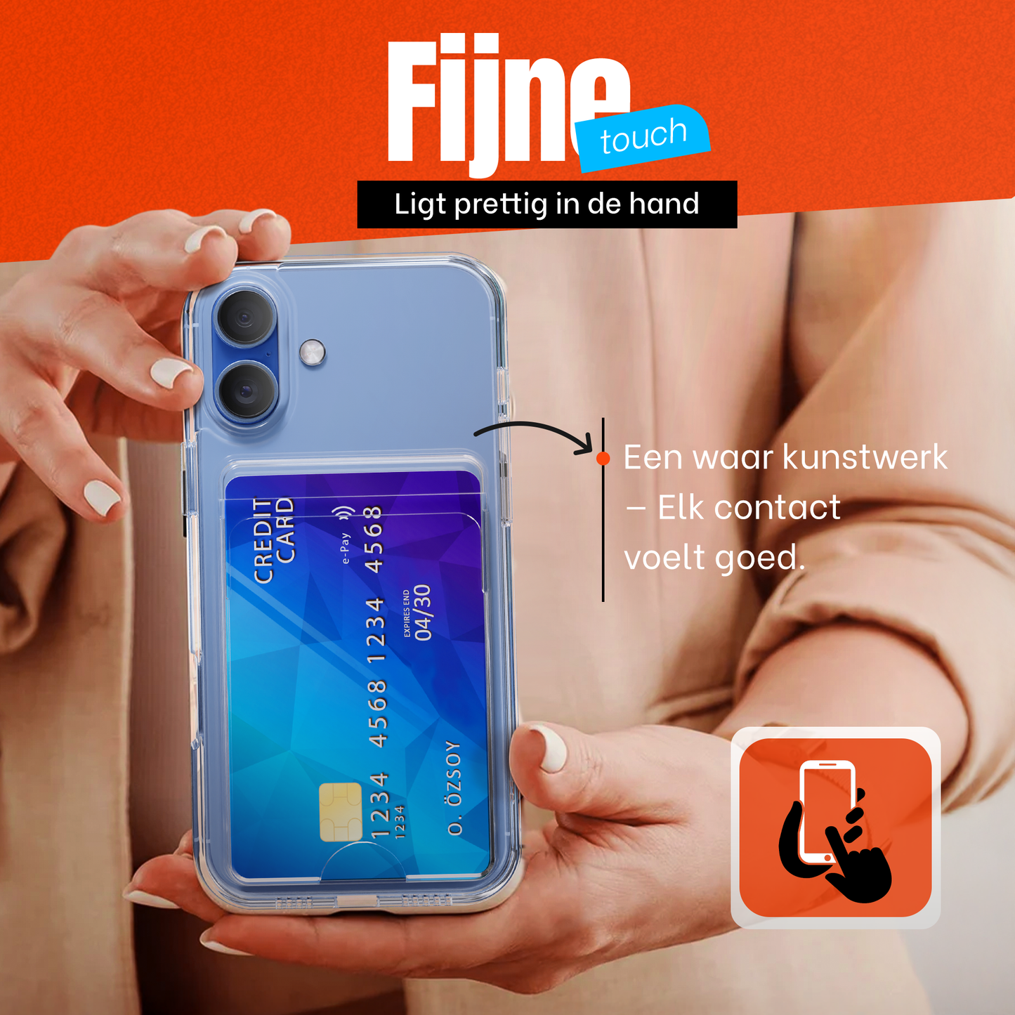 iPhone 17 hoesje Pasjeshouder Transparant