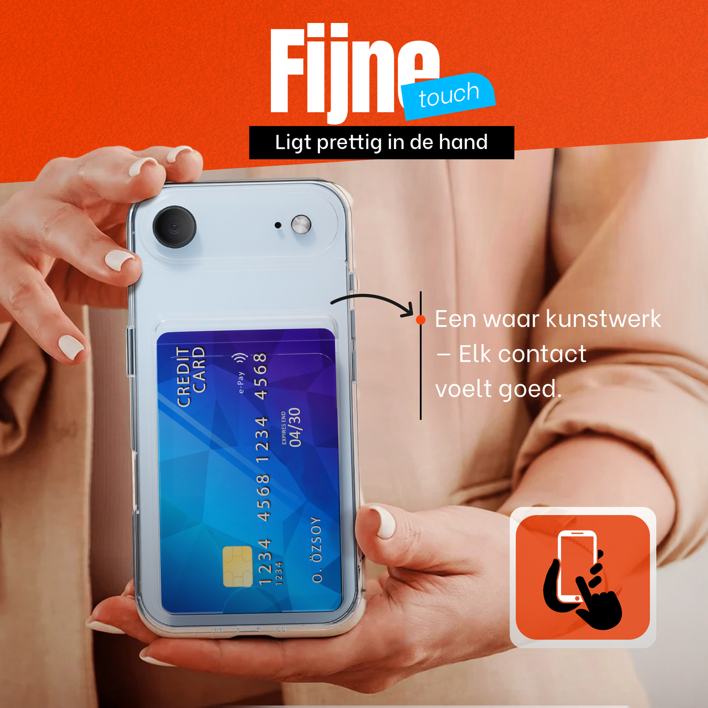 iPhone 17 Air Pasjeshouder hoesje Transparant