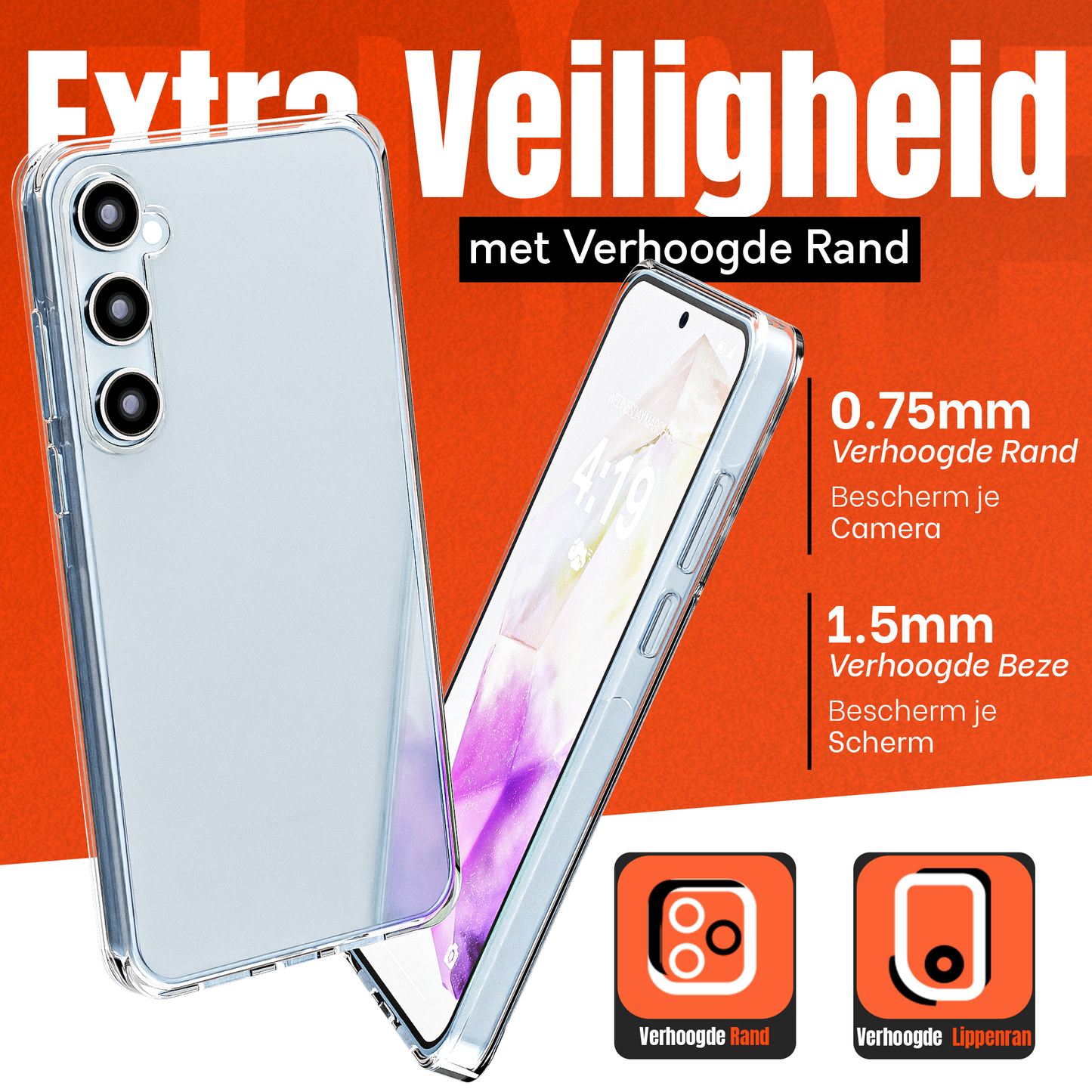 My Case Transparante Hoes voor Samsung Galaxy A35 – Langdurig Helder