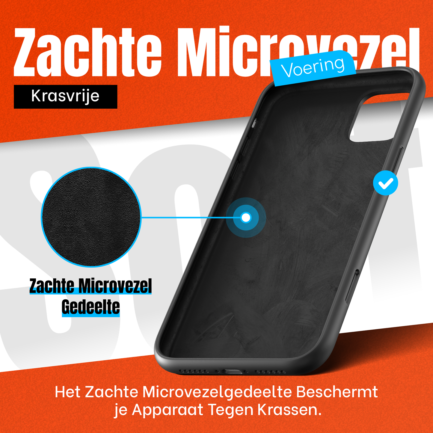 My Case Combo: Zwarte Siliconen Hoes met 2 Screenprotectors voor iPhone 11 Pro – Extra Veiligheid
