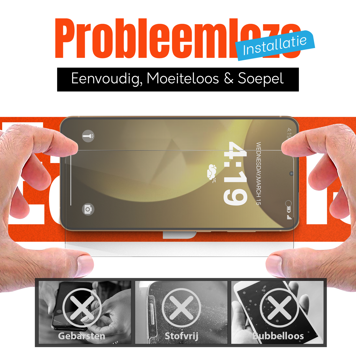 My Case Combo: Transparante Hoes met 2 Screenprotectors voor Samsung Galaxy S24 – Extra Veiligheid
