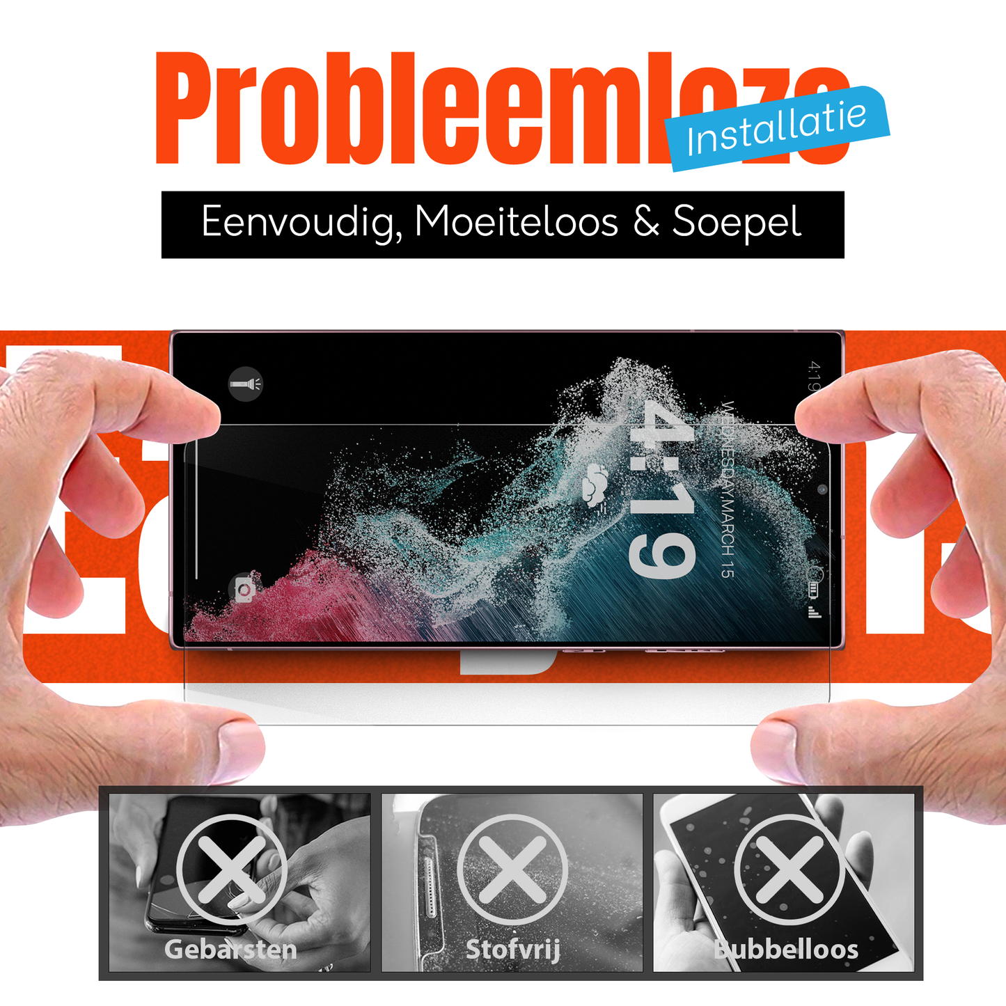 My Case Combo: Transparante Hoes met 2 Screenprotectors voor Samsung Galaxy S22 Ultra – Extra Veiligheid