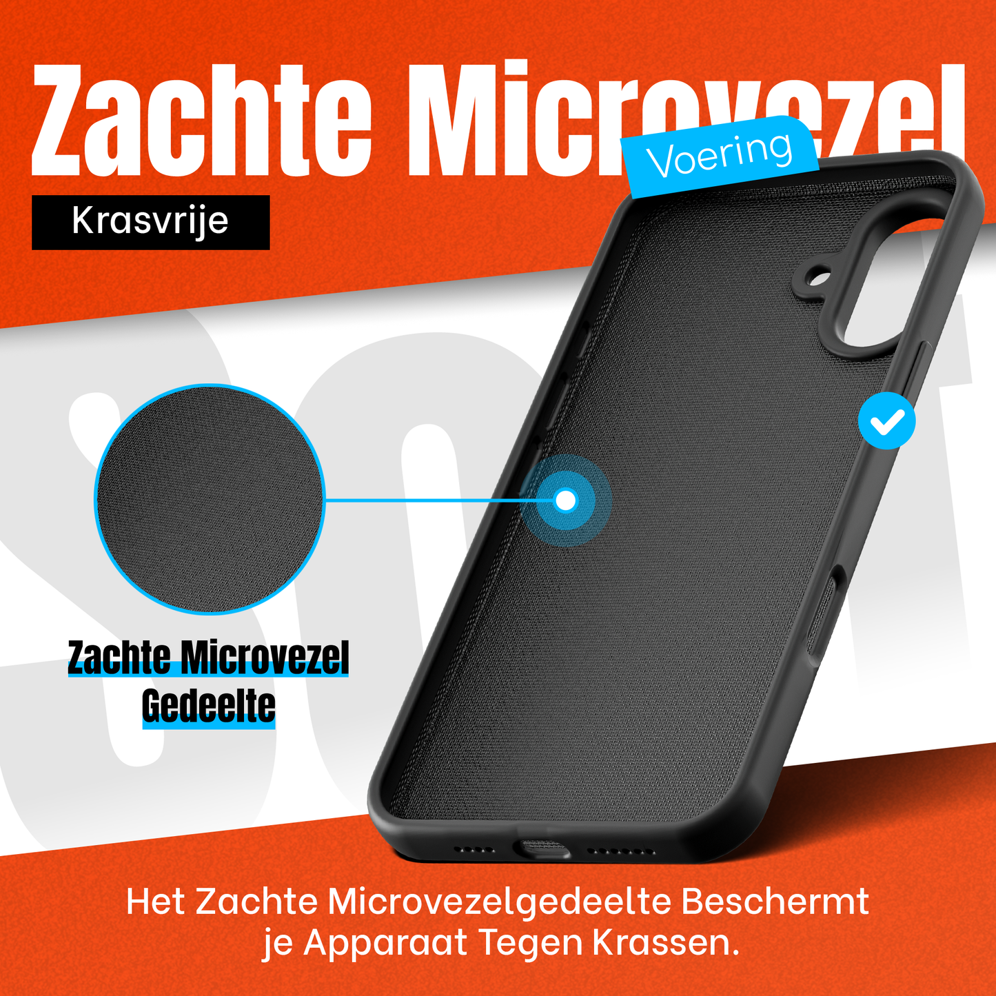 iPhone 17 hoesje Zwart - screen protector