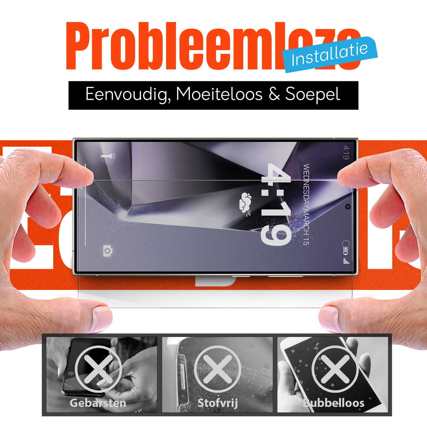 My Case Combo: Transparante Hoes met 2 Screenprotectors voor Samsung Galaxy S24 Ultra – Extra Veiligheid