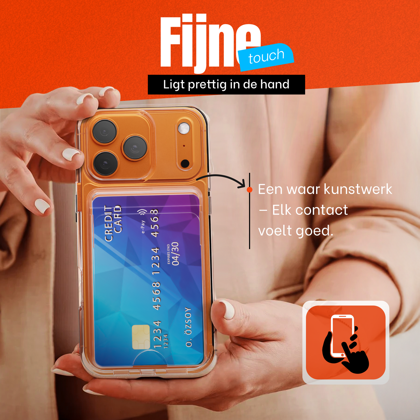 iPhone 17 Pro hoesje Pasjeshouder Transparant