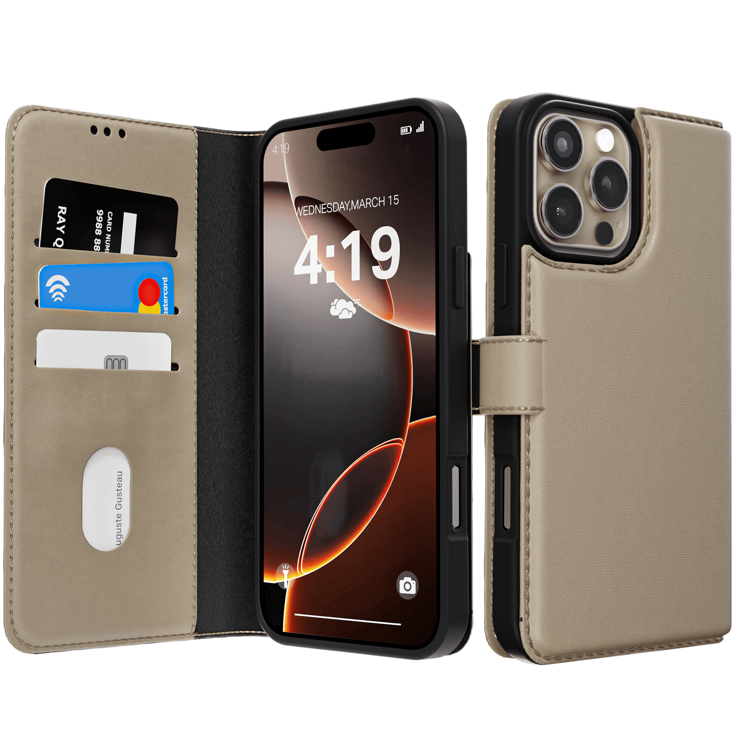 Luxe 3 - in - 1 Wallet Case voor iPhone 16 Pro – Afneembare MagSafe Hoes met Kaartvakken - mijnhoesjesLuxe 3 - in - 1 Wallet Case voor iPhone 16 Pro – Afneembare MagSafe Hoes met Kaartvakken