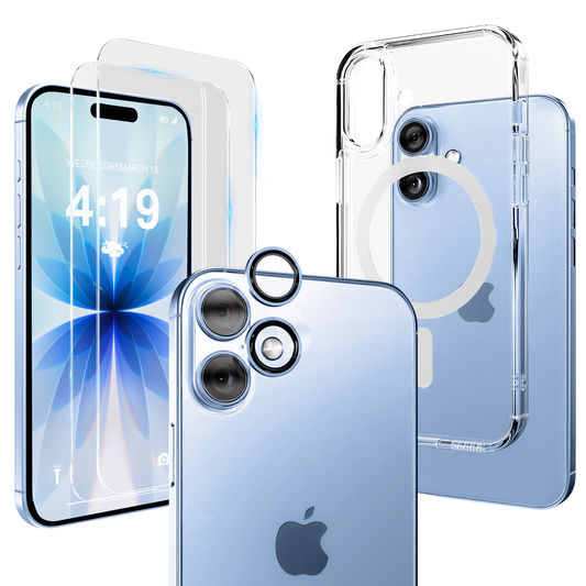 iPhone 17 hoesje Transparant - screenprotector - camera protector