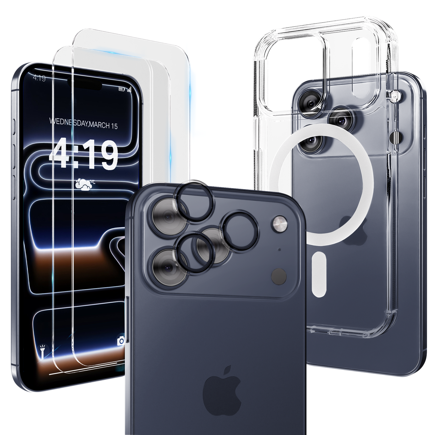 iPhone 17 Pro hoesje Transparant - screenprotector - camera protector