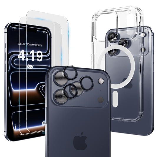 iPhone 17 Pro Max hoesje Transparant - screenprotector - camera protector