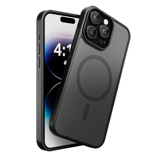 My Case Zwart MagSafe Hoesje geschikt voor iPhone 14 Pro Max – Slank, Sterk & MagSafe-Klaar