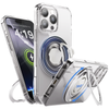 iPhone 16 Pro Hoesje – Shockproof MagSafe Case met 360° Ring Stand Transparant