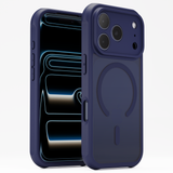 Reovo ClearMag Hoesje Geschikt voor iPhone 17 Pro Max - Geschikt voor MagSafe - Donkerblauw