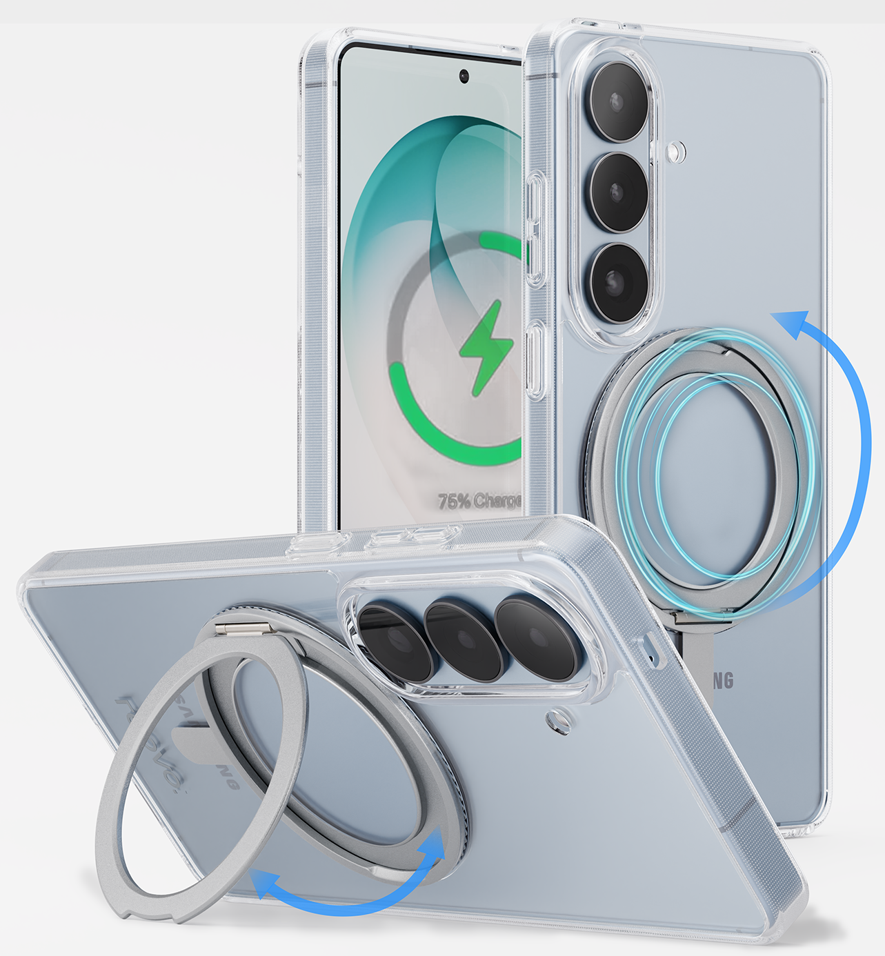 Samsung Galaxy S26 hoesje Transparant Magsafe 360 telefoonstandaard