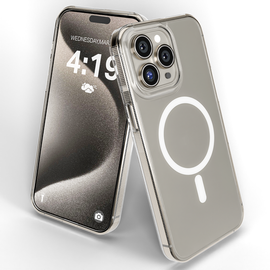 My Case Transparant MagSafe Hoesje voor iPhone 15 Pro – Slank, Sterk & MagSafe-Klaar