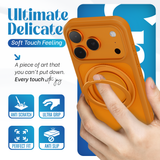 iPhone 17 Pro hoesje Oranje Magsafe 360 telefoonstandaard