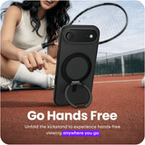 iPhone 17 Air hoesje Zwart Magsafe 360 telefoonstandaard