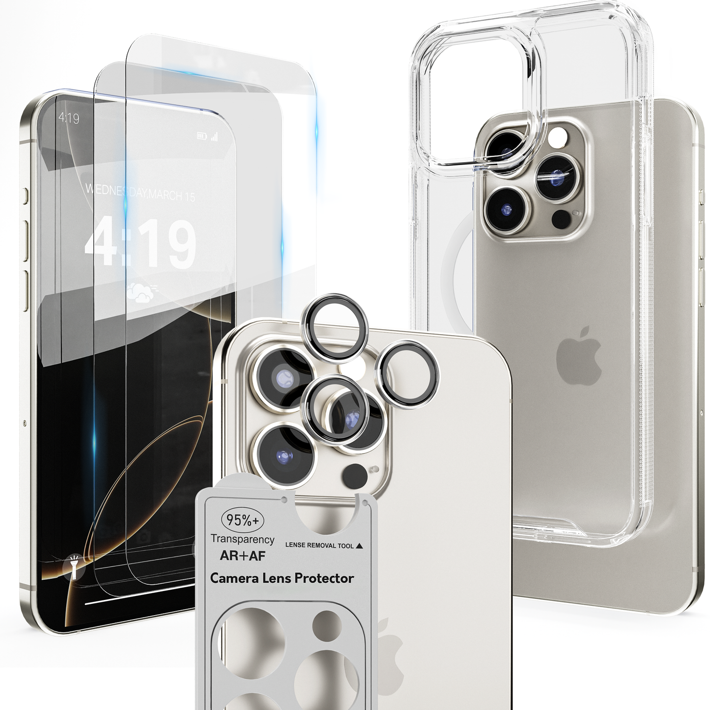 iTech COMBO voor iPhone 16 Pro – Complete 4-in-1 Bescherming