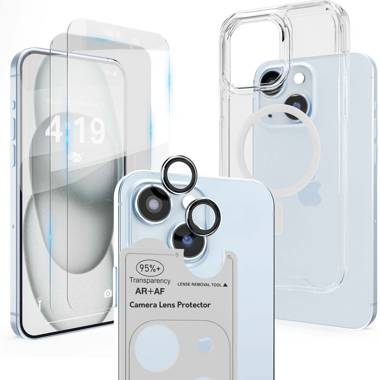 iTech COMBO voor iPhone 15 – Complete 4-in-1 Bescherming