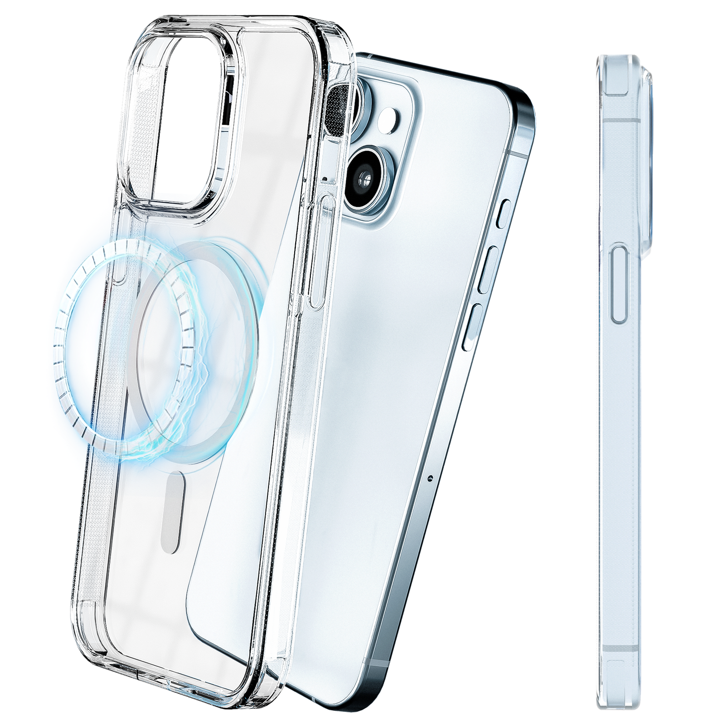 My Case Transparant MagSafe Hoesje voor iPhone 15 – Slank, Sterk & MagSafe-Klaar
