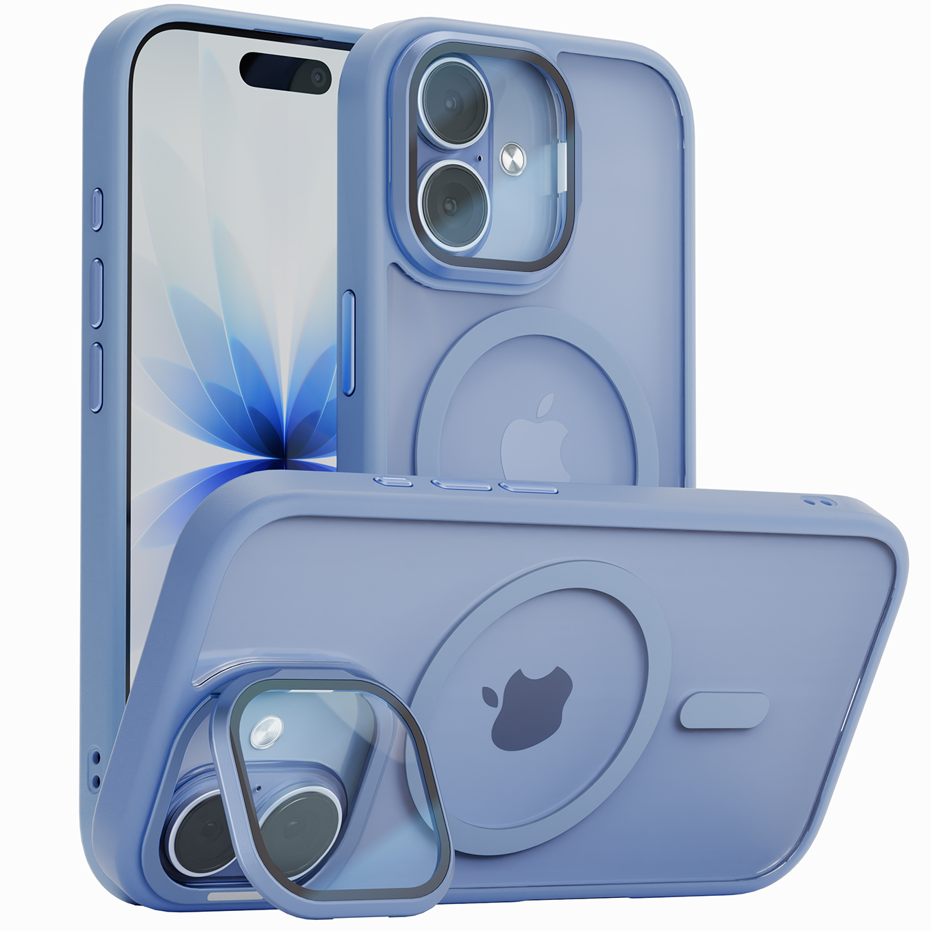 Reovo GuardCore Hoesje Geschikt voor iPhone 17 - Geschikt voor MagSafe - Blauw