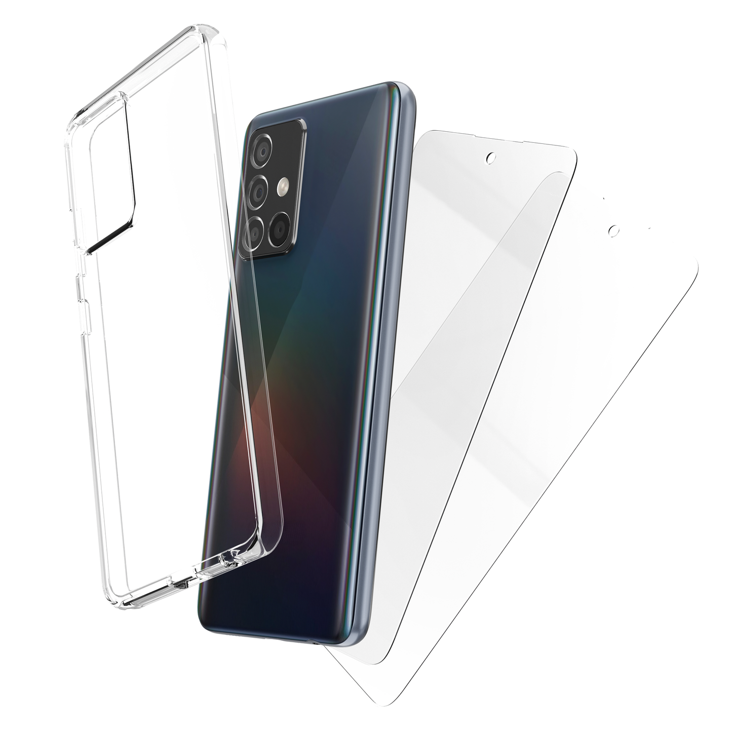 My Case Combo: Transparante Hoes met 2 Screenprotectors voor Samsung Galaxy A51 – Extra Veiligheid