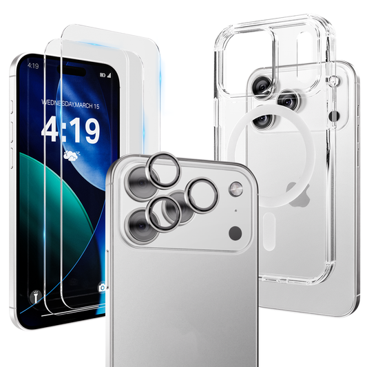 iPhone 17 Pro hoesje Transparant - screenprotector - camera protector