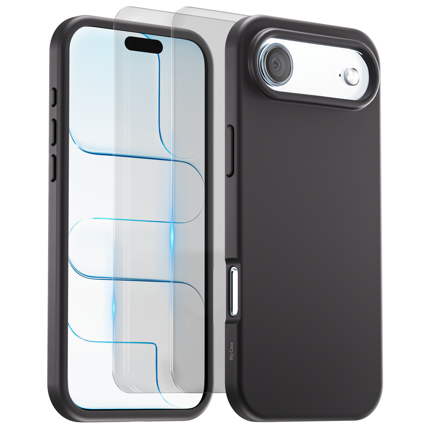 iPhone 17 Air Hoesje Zwart - screen protector