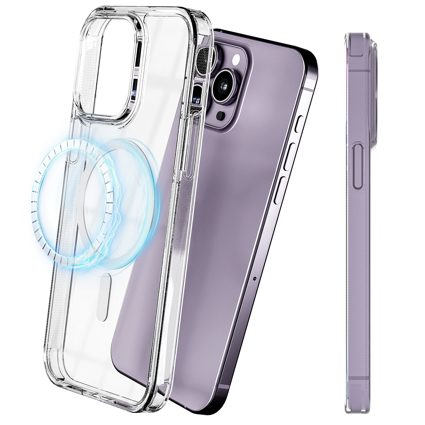My Case Transparant MagSafe Hoesje voor iPhone 14 Pro – Slank, Sterk & MagSafe-Klaar