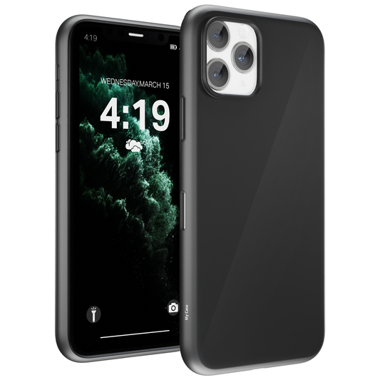 My Case Zwarte Siliconen Hoes voor iPhone 11 Pro – Slank Maar Beschermend