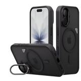 Reovo - Hoesje Geschikt voor iPhone 17 - Camera standaard - Geschikt voor MagSafe - Zwart - anti-val technologie