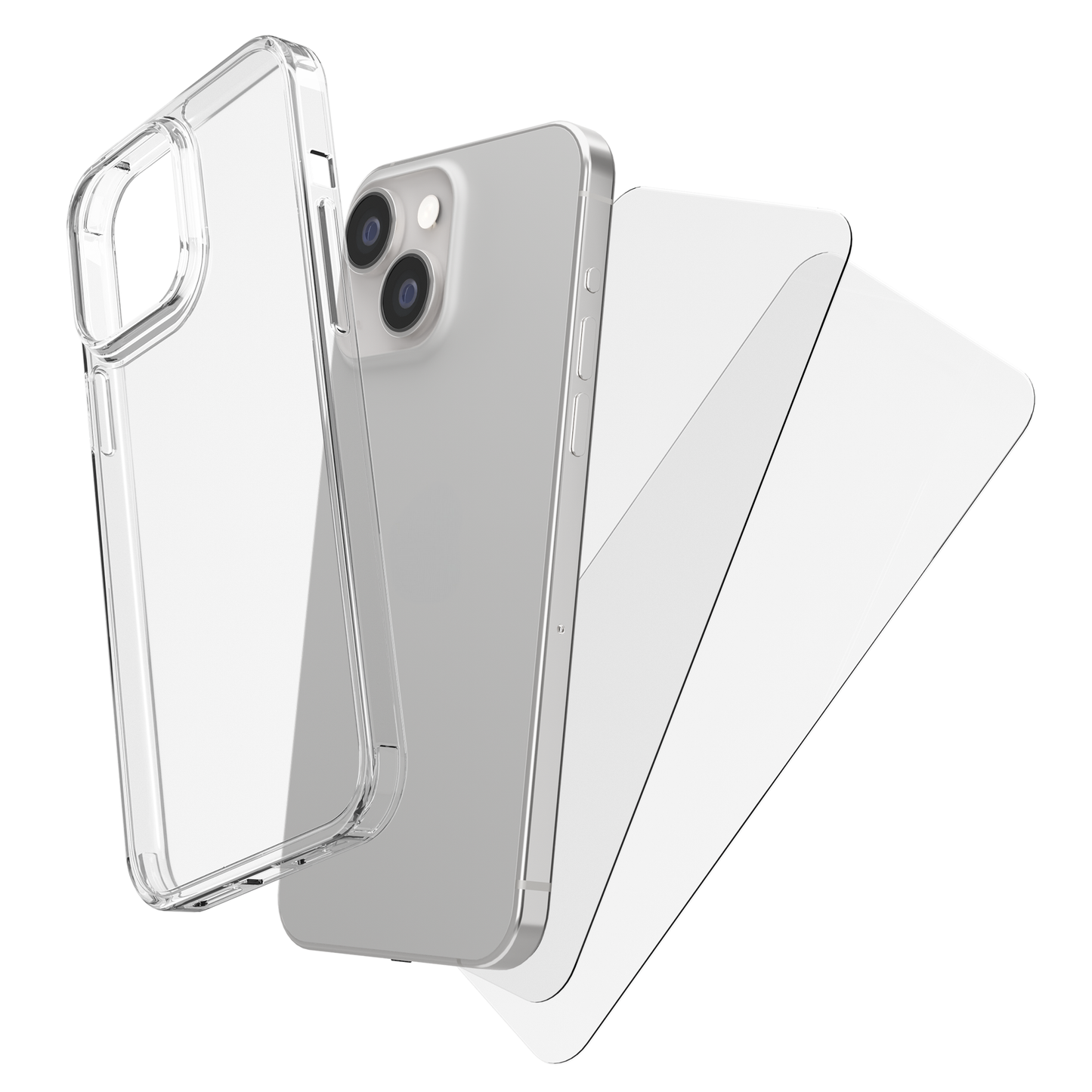 My Case Combo: Transparante Hoes met 2 Screenprotectors voor iPhone 13 – Extra Veiligheid