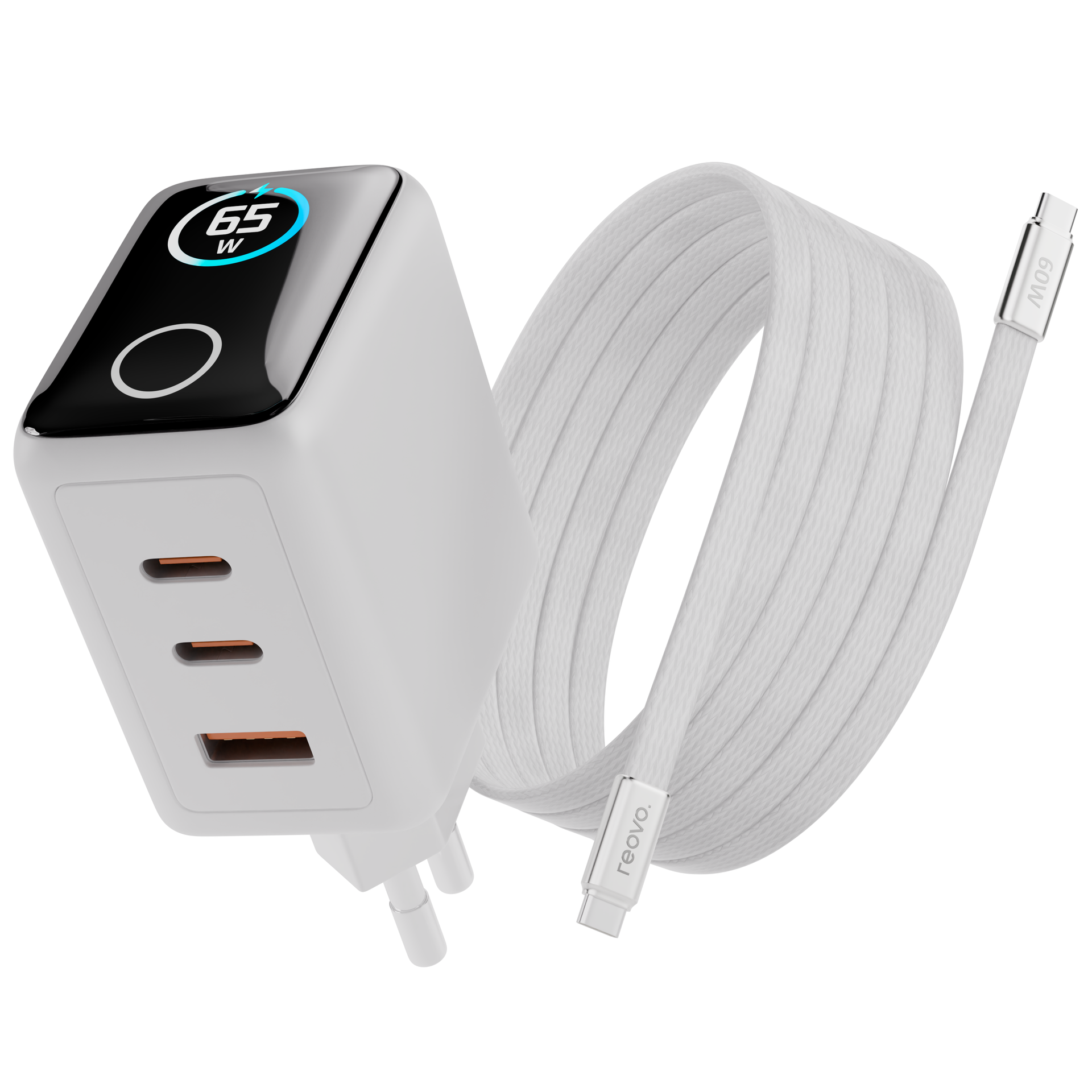 Reovo Combi Adapter (White) with data cable