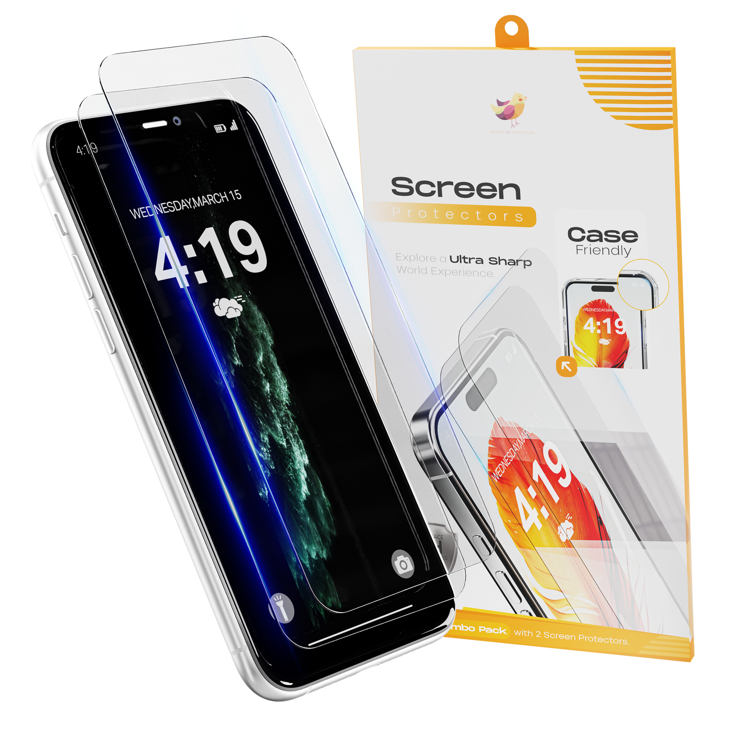Solutionss4 Screenprotector voor iPhone 11 Pro – Case Vriendelijk