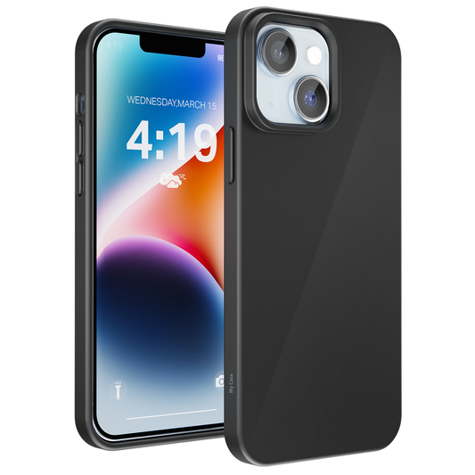 My Case Zwarte Siliconen Hoes voor iPhone 13/14 – Slank Maar Beschermend