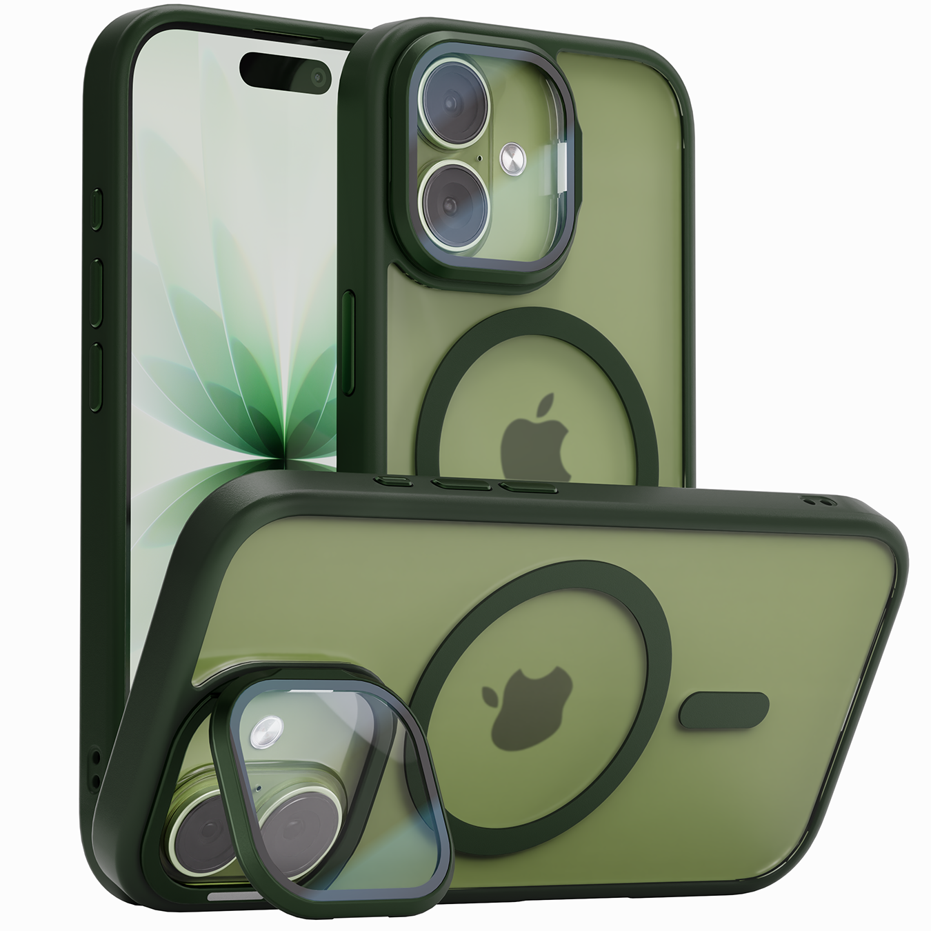 Reovo GuardCore Hoesje Geschikt voor iPhone 17 - Geschikt voor MagSafe - Groen