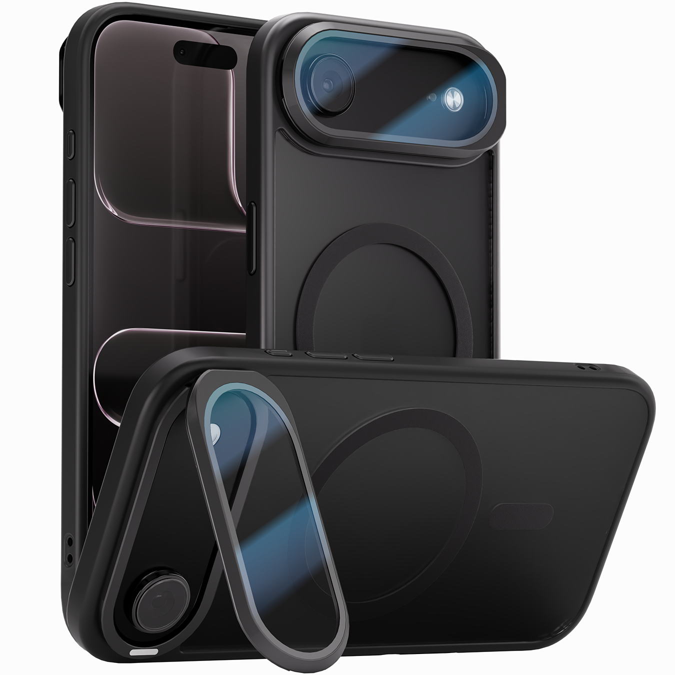 Reovo GuardCore Hoesje Geschikt voor iPhone Air - Geschikt voor MagSafe - Zwart