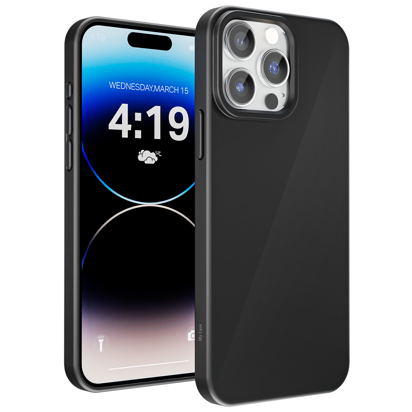 My Case Zwarte Siliconen Hoes voor iPhone 14 Pro Max – Slank Maar Beschermend