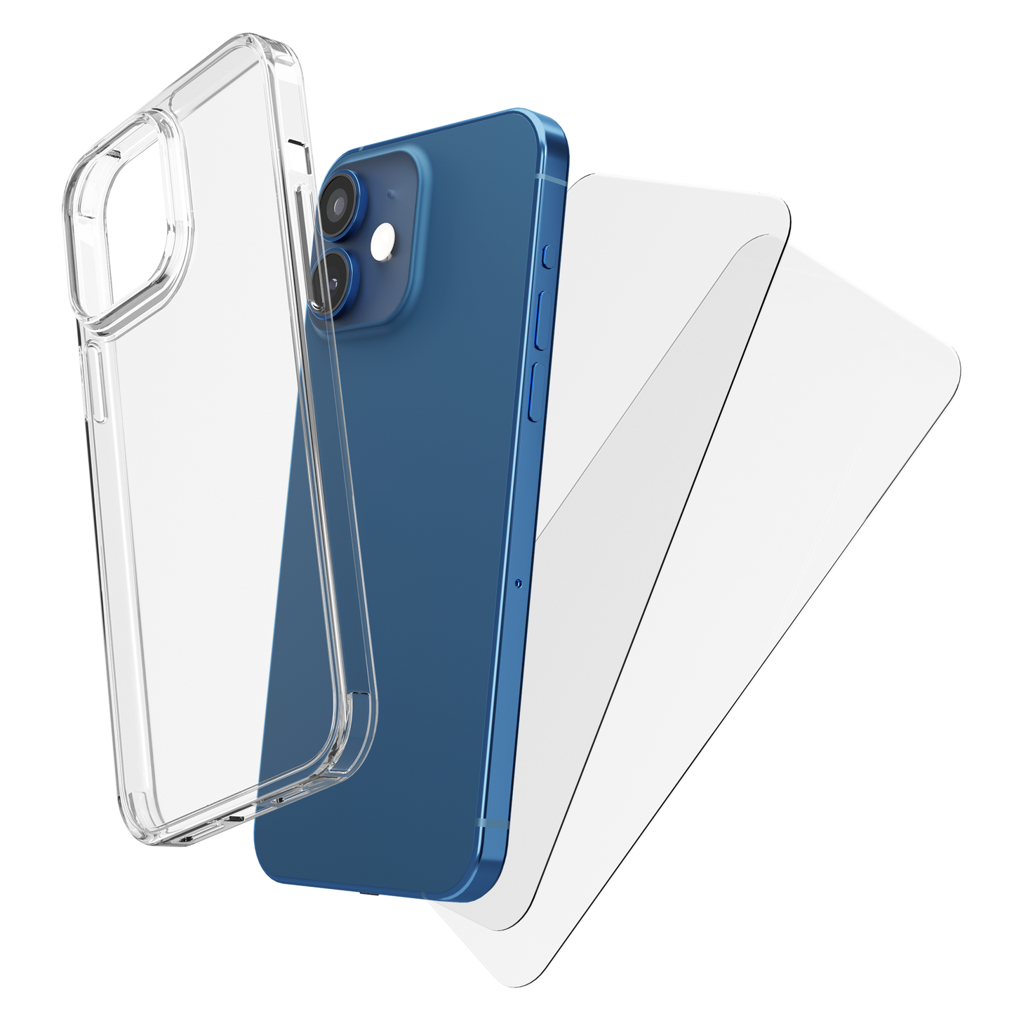 My Case Combo: Transparante Hoes met 2 Screenprotectors voor iPhone 12/12 Pro – Extra Veiligheid