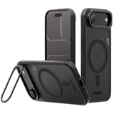 Reovo - Hoesje Geschikt voor iPhone 17 Air - Camera standaard - Geschikt voor MagSafe - Zwart - anti-val technologie
