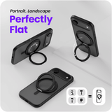 iPhone 17 Air hoesje Zwart Magsafe 360 telefoonstandaard