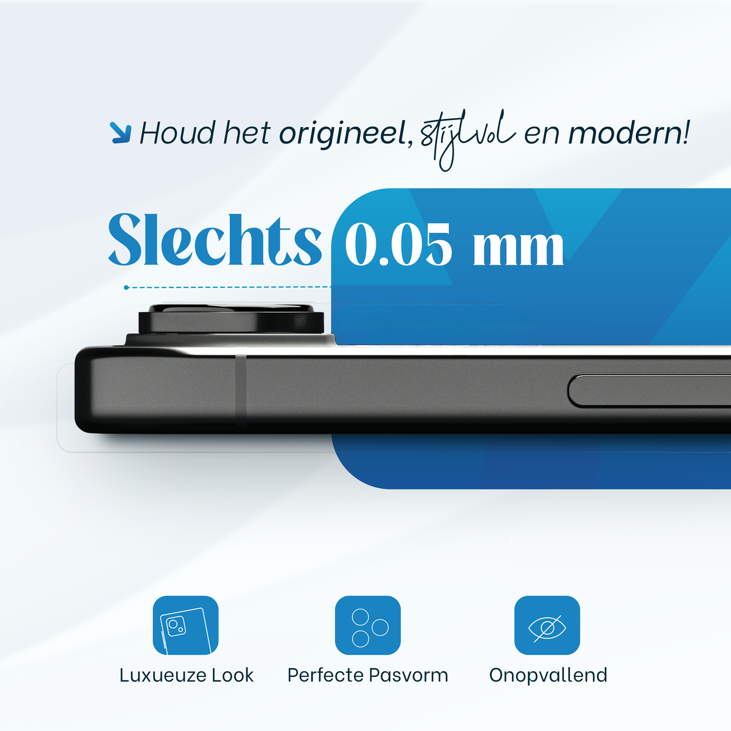 REOVO Camera Protector – Geschikt voor iPhone AIR - 0.05mm Slim Fit – Space Zwart -Titanium Frame – Anti-Kras & Schokbestendig