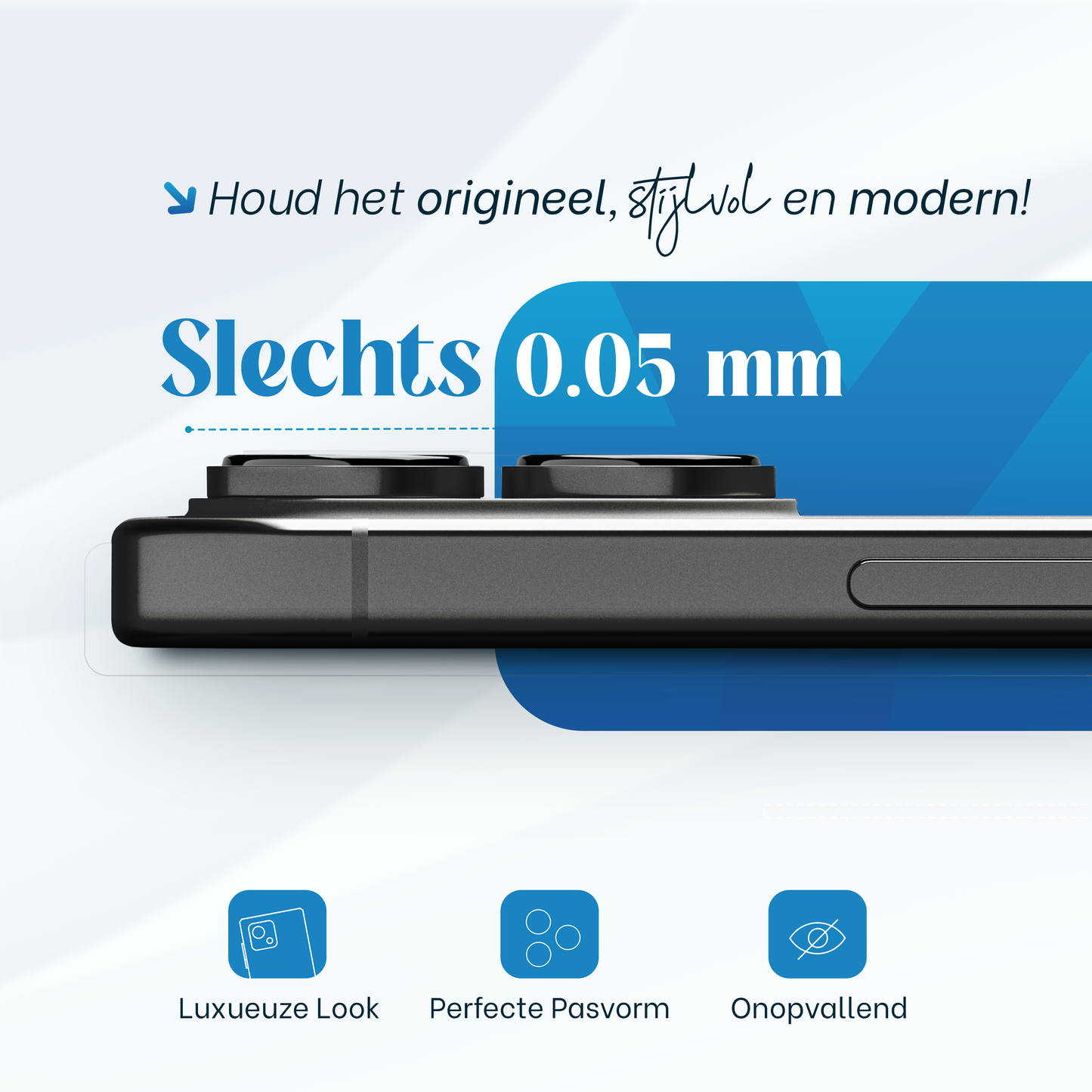 REOVO Camera Protector – Geschikt voor iPhone 17 - 0.05mm Slim Fit – Zwart -Titanium Frame – Anti-Kras & Schokbestendig