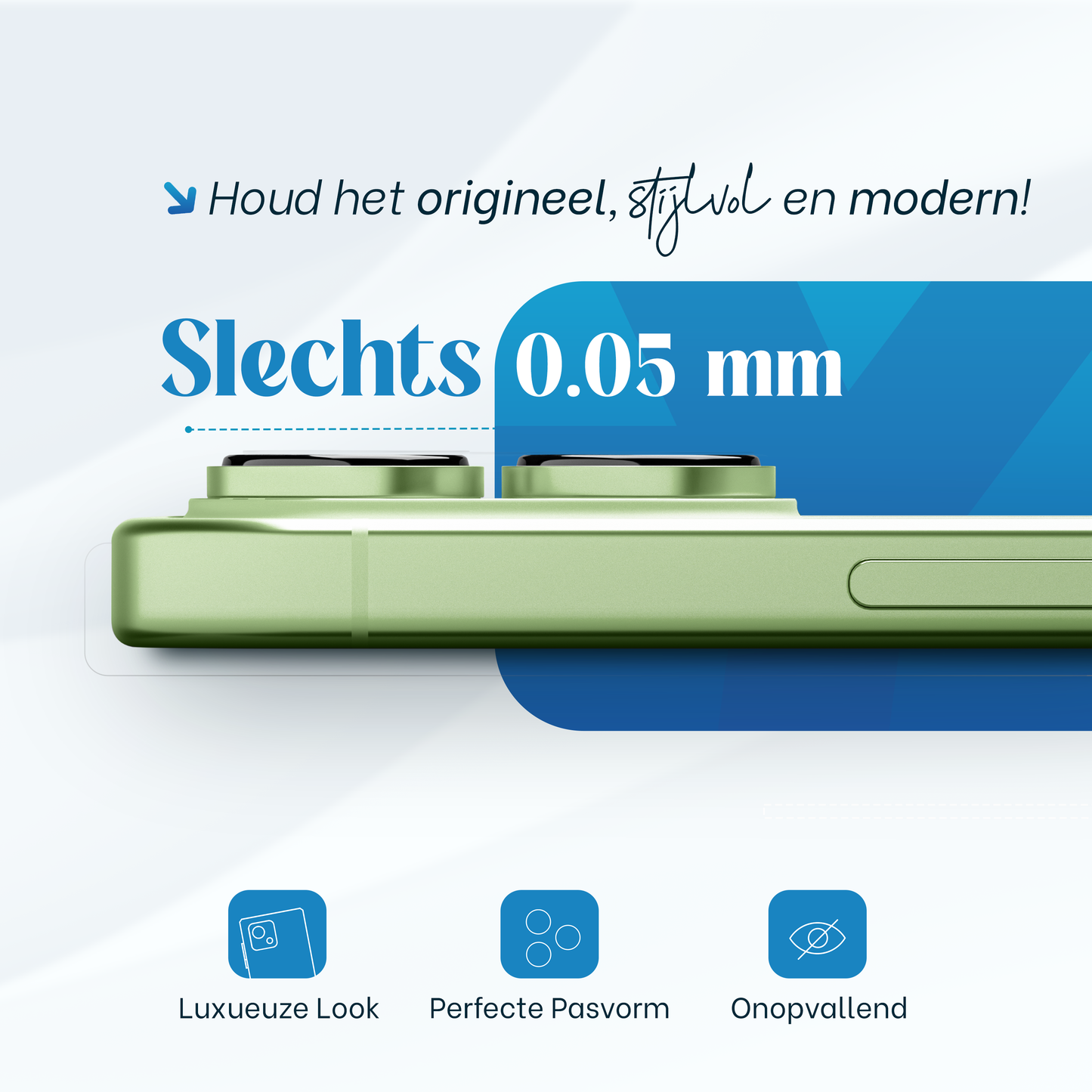 REOVO Camera Protector – Geschikt voor iPhone 17 - 0.05mm Slim Fit – Salie groen -Titanium Frame – Anti-Kras & Schokbestendig