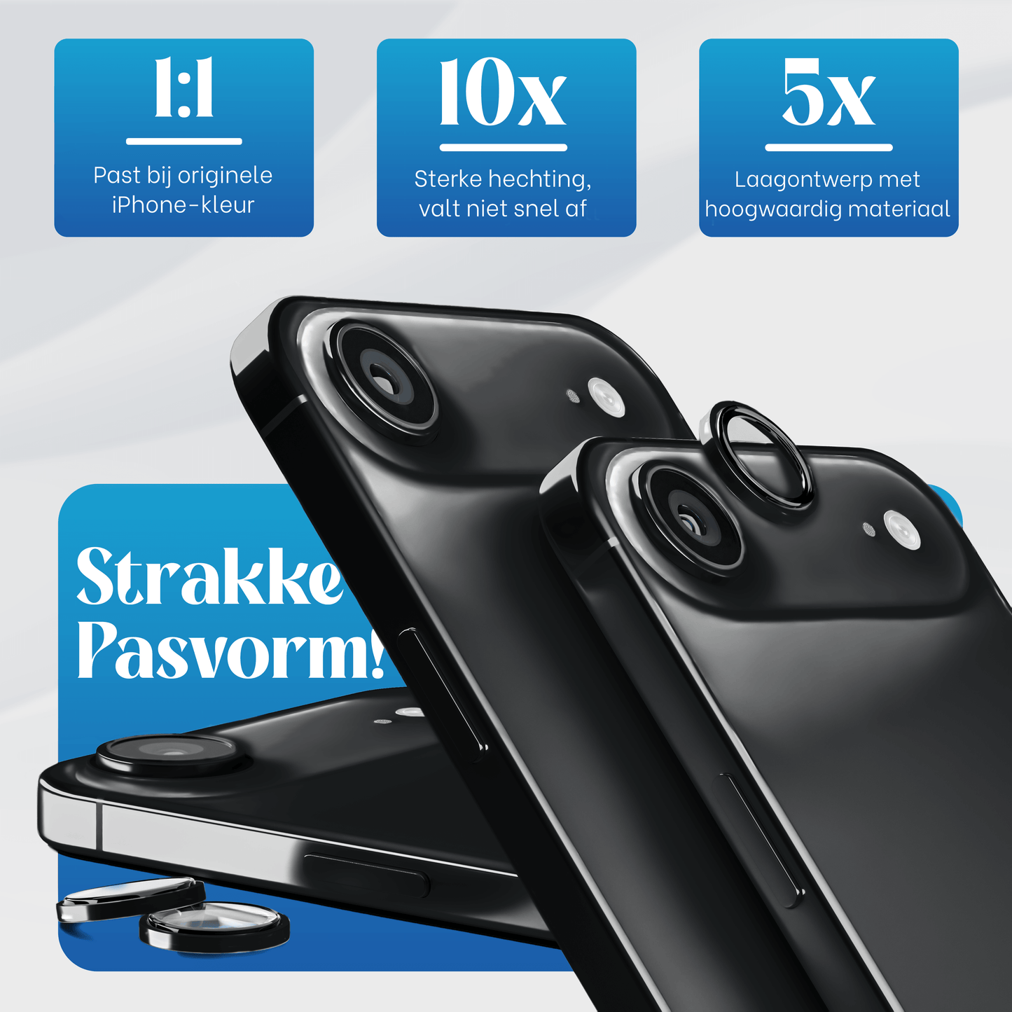 REOVO Camera Protector – Geschikt voor iPhone AIR - 0.05mm Slim Fit – Space Zwart -Titanium Frame – Anti-Kras & Schokbestendig