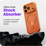 Reovo ClearMag Hoesje Geschikt voor iPhone 17 Pro - Geschikt voor MagSafe - Oranje