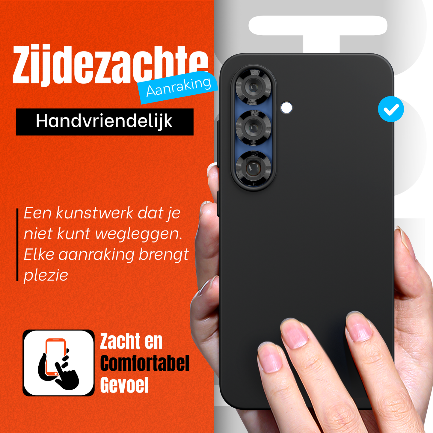 My Case Combo: Zwarte Siliconen Hoes met 2 Screenprotectors voor Samsung Galaxy S25 – Extra Veiligheid