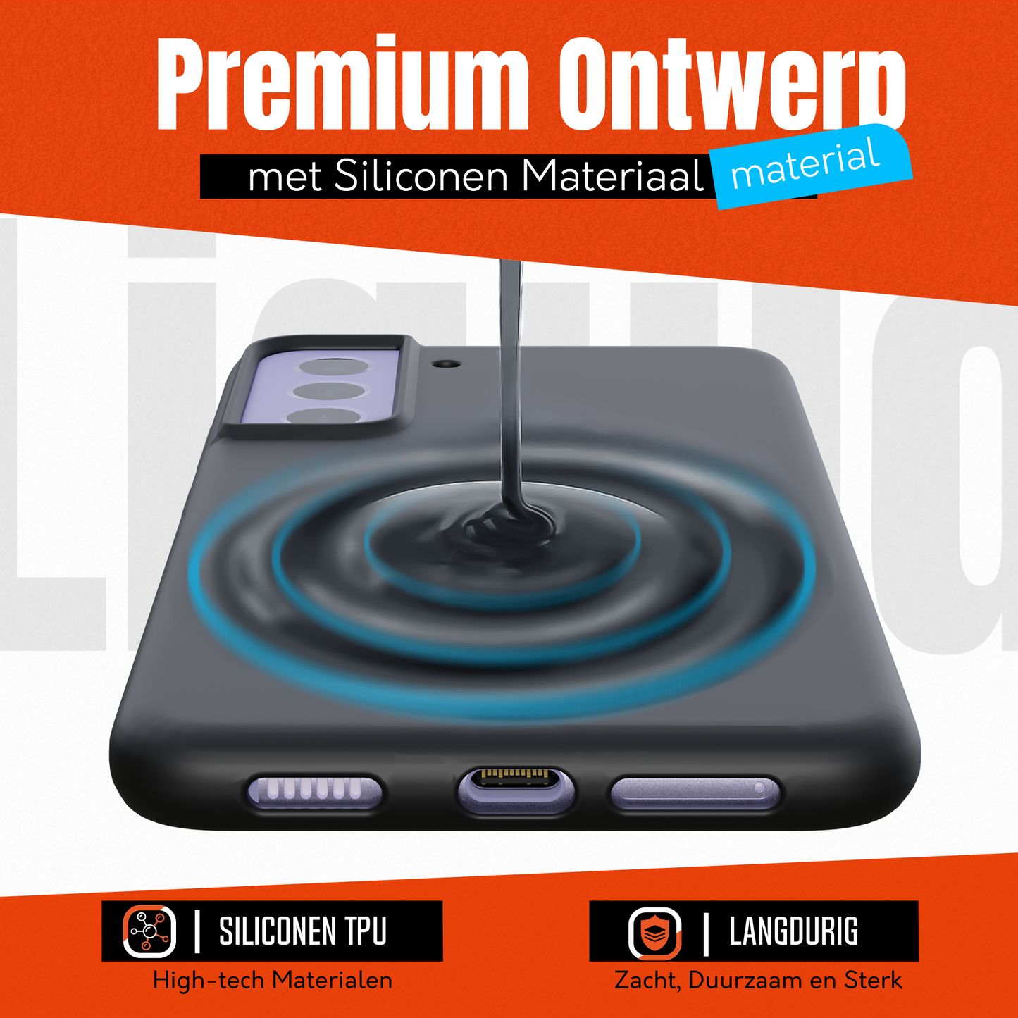 My Case  Zwarte Siliconen Hoes voor Samsung Galaxy S21 FE – Slank Maar Beschermend