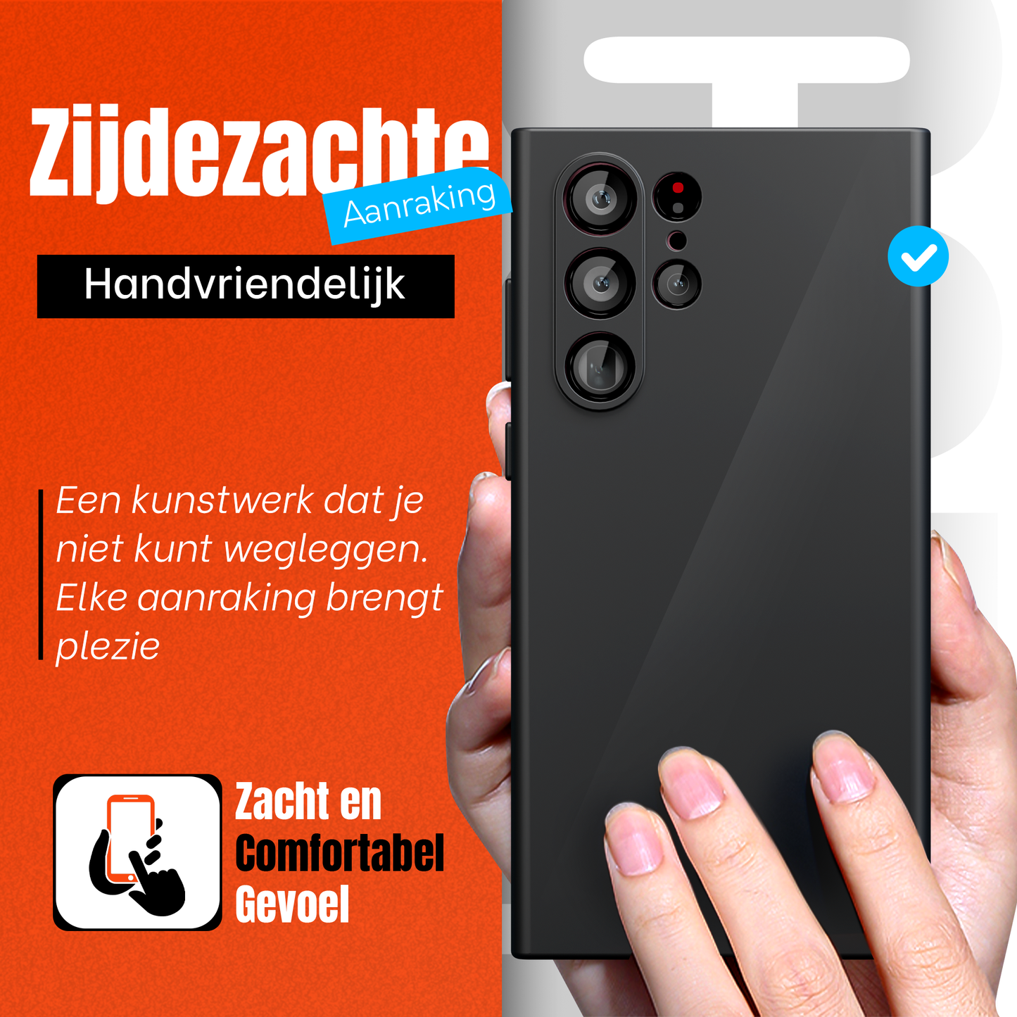 My Case Combo: Zwarte Siliconen Hoes met 2 Screenprotectors voor Samsung Galaxy S22 Ultra – Extra Veiligheid