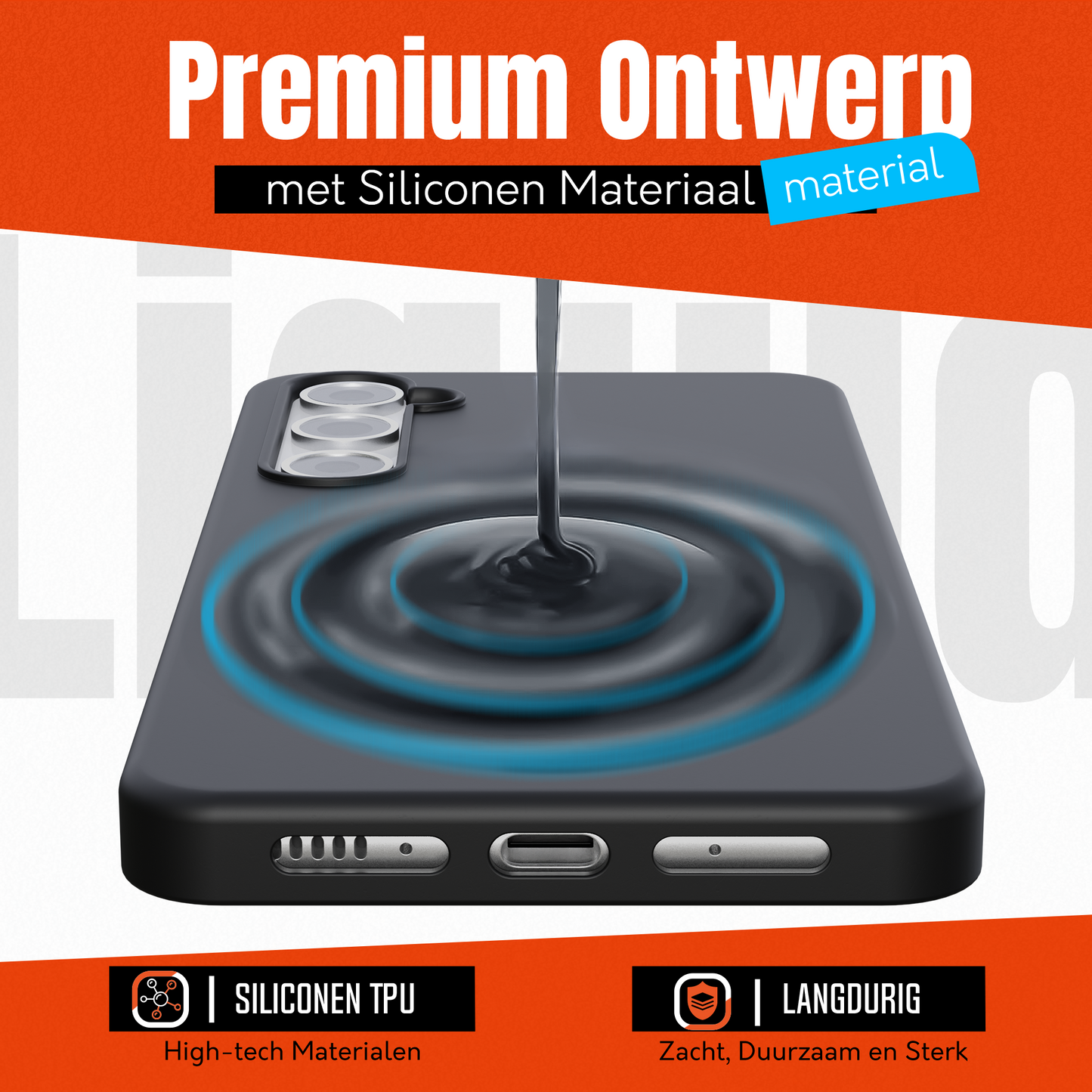 My Case Zwarte Siliconen Hoes voor Samsung Galaxy A54 – Slank Maar Beschermend
